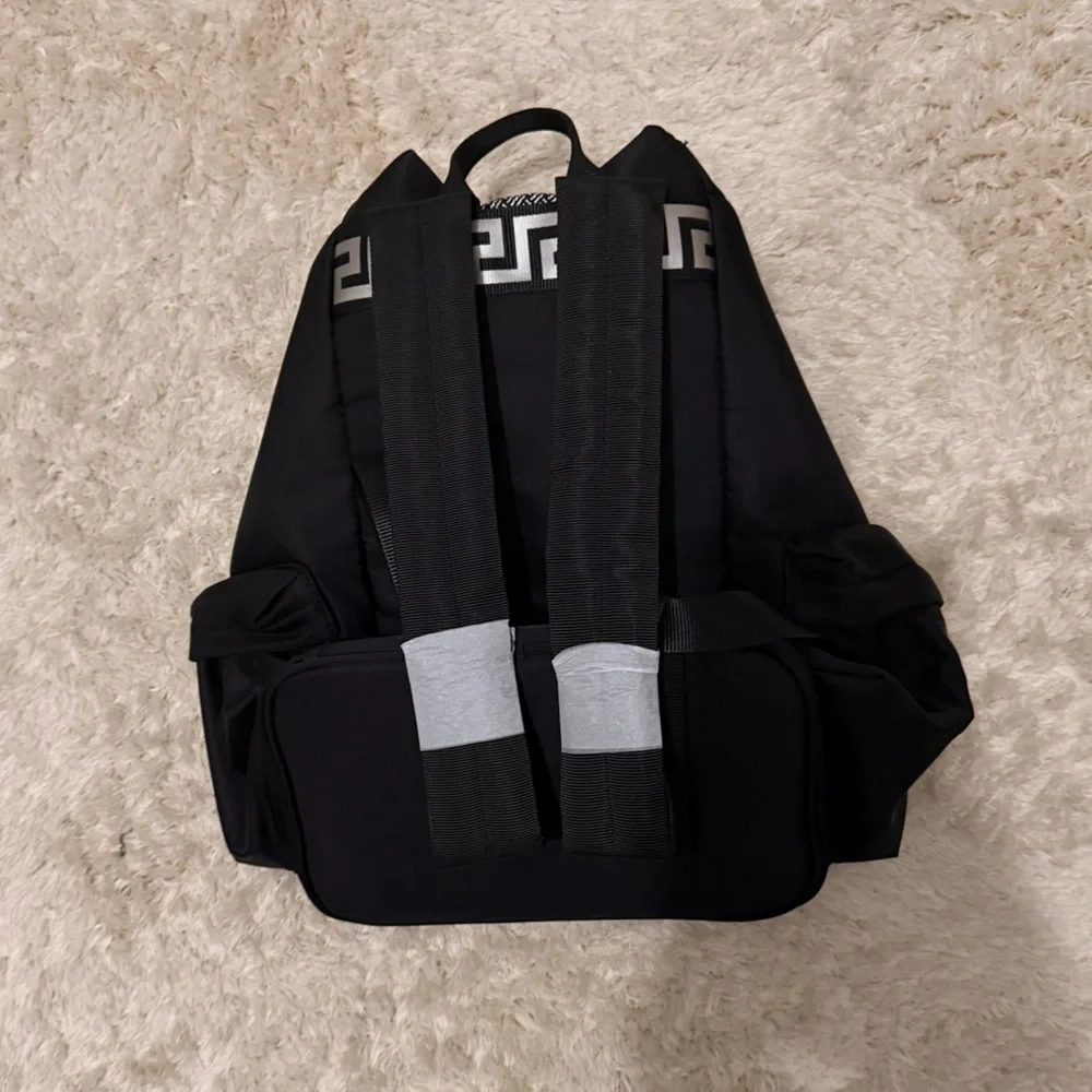 ⚡️Versace Black and White Braided Drawstring Nylon Pouch⚡️ - Picture 2 of 8